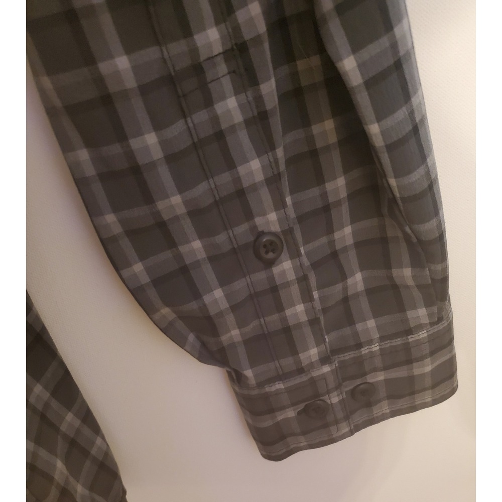 Columbia‎ Plaid Button Up Long Sleeve Shirt Mens Size XXL Gray Black - Picture 5 of 10